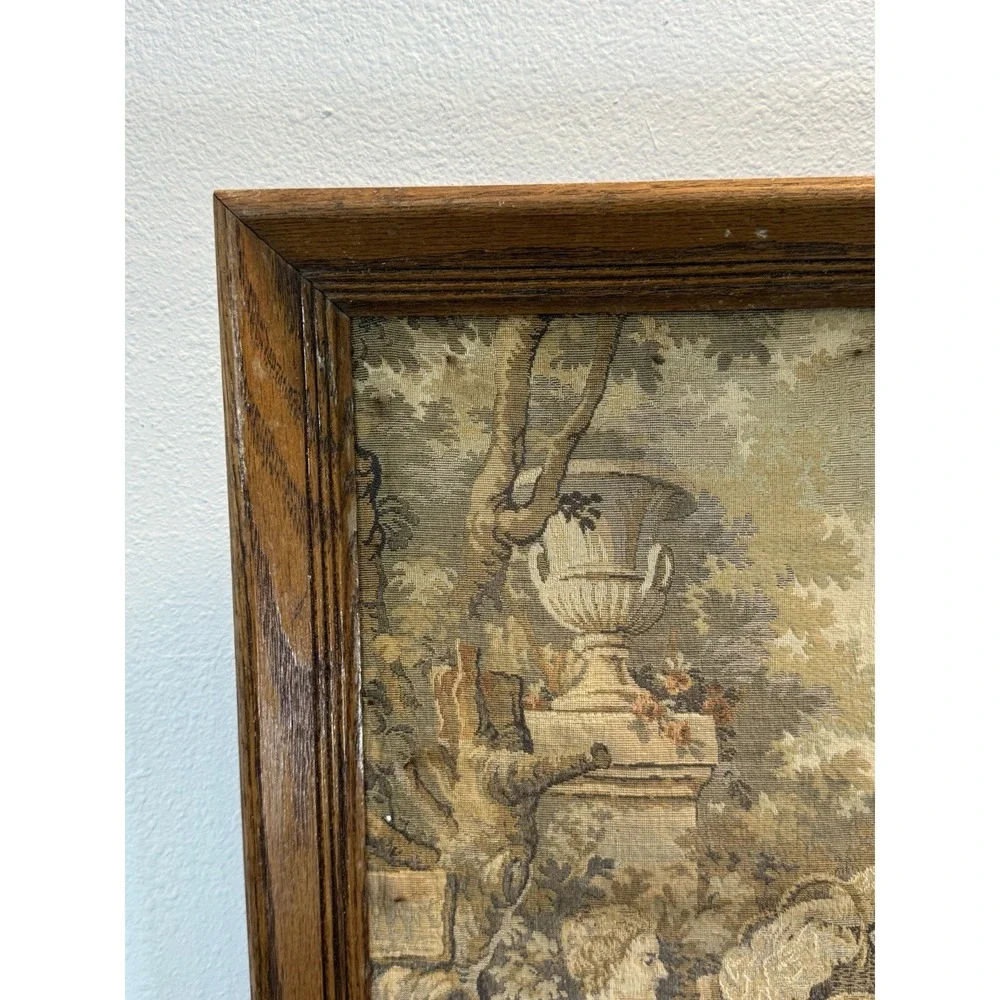 Vintage French‎ Romantic Décor Tapestry Goblins Medieval Art 18/23 Inches